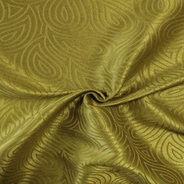 jacquard gobelin - Warm Lime green leaves