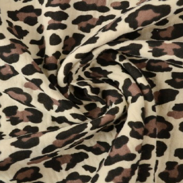 hydrophille stoffe / musselin - Animal Print on Champagne