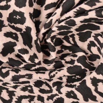 hydrophille stoffe / musselin - Black Leopard on Old Pink
