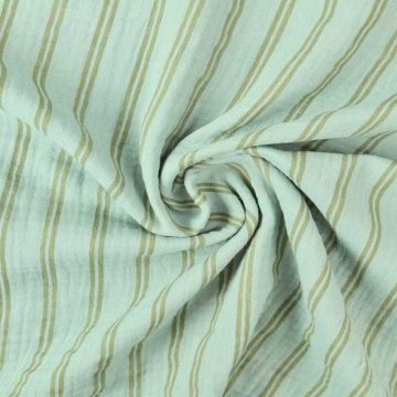 Hydrofiel - Green Stripes on Light Mint