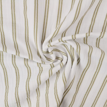 Hydrofiel - Green Stripes on White