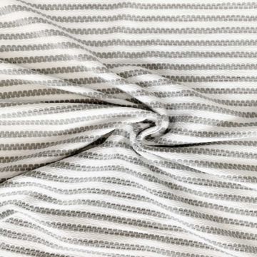 Jacquard Jersey - Grey/White Stripes