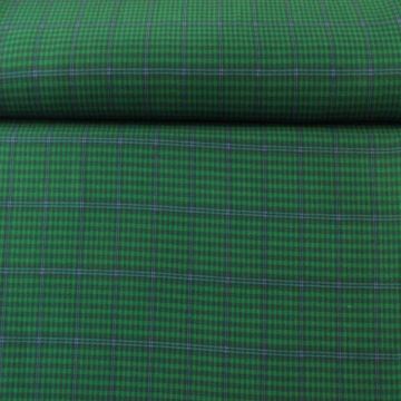 Jersey Jeanslook - Tartan Ruit Groen/Blauw