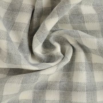 Baumwolle Canvas - Checkered Grey/White