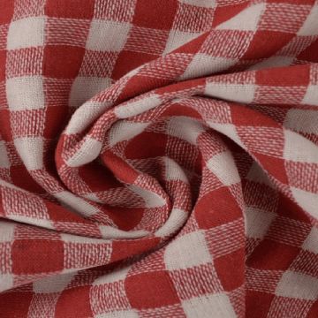 Baumwolle Canvas - Checkered Red/White
