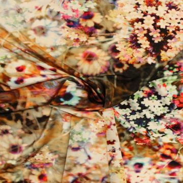 Lycra Jersey - Multicolor Digital Field Flowers 
