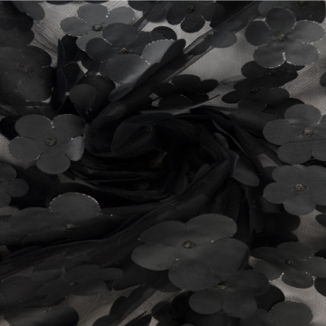 Mesh Flower -  Black 03