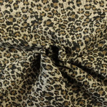Mantelstoffe - Untamed Leopard - Caramel/Beige/Black