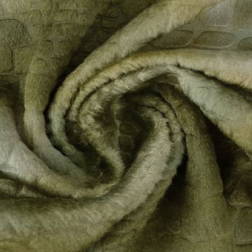 Velboa Stoff - Croco - Green