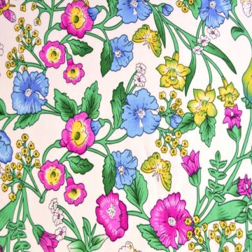 Viskose - Colorful Flowers