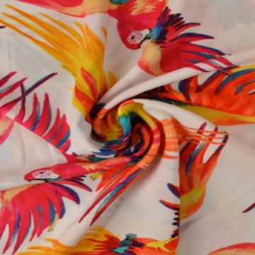 Viskose - Colorful Aras on White