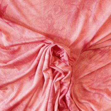 Viskose Jersey - Tie Dye Coral Pink