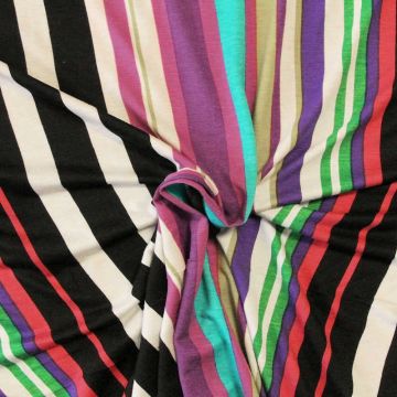 Viskose Jersey - Multicolored Stripes