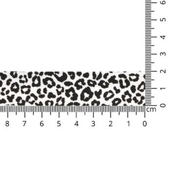 Oaki Doki Jersey Schrägband - Leopard - White