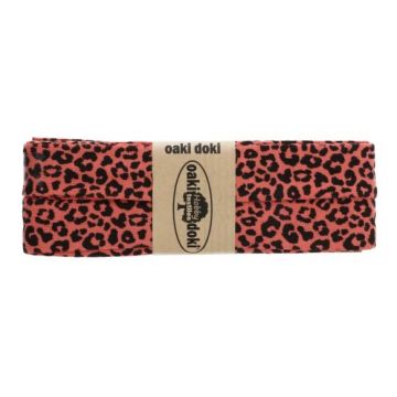 Oaki Doki Schrägband Jersey  - Leopard - Coral