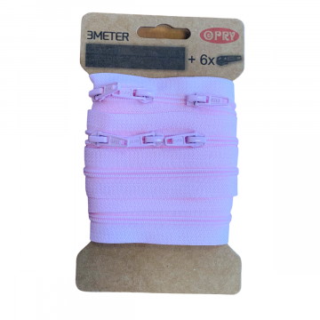 Opry Reißverschluss 3m - Light Pink