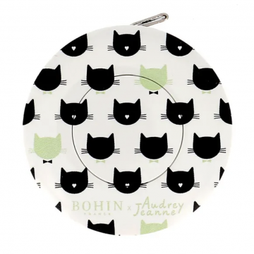 Bohin Rollmaßband - Cats Black/Green