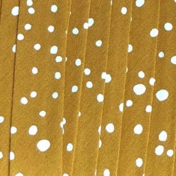 Oaki Doki Baumwolle Schrägband - Dots Ocher - 2m