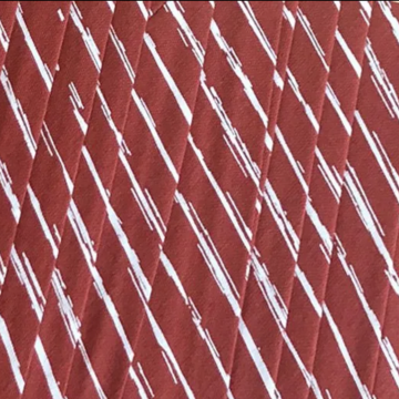 Oaki Doki Baumwolle Schrägband - Stripes Brique - 2m