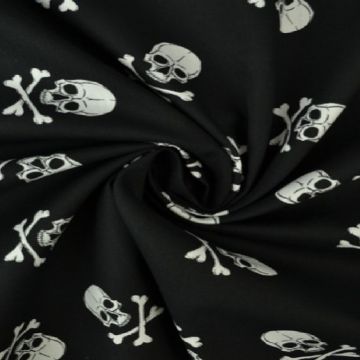 Baumwolle - Skulls Black
