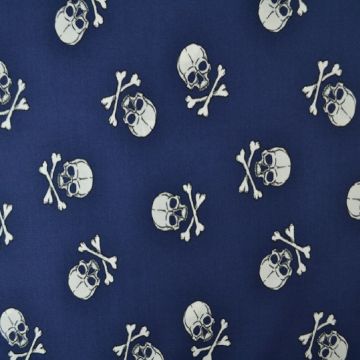 Baumwolle - Skulls Navy