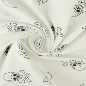 Baumwolle - Skulls White