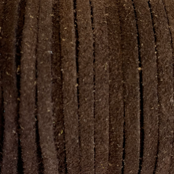 Veloursleder Kordel 3mm - Brown