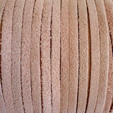 Veloursleder Kordel 3mm - Old Pink