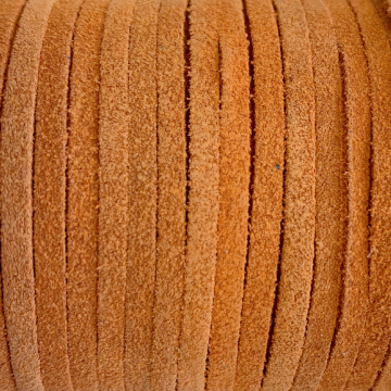 Veloursleder Kordel 3mm - Fall Orange