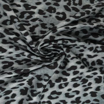 Viscose - Leopard on Grey