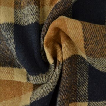 Wolle - Tartan - Navy / Beige / Camel