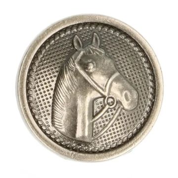 Knoop - geribbelde rand Silver - 25mm