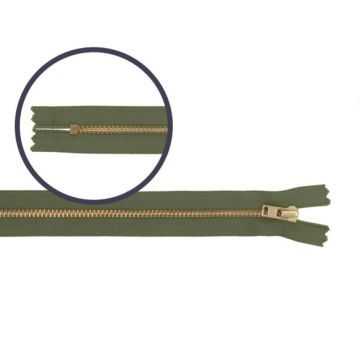 Reißverschluss Hose Gold - 888 - Mossgreen - 8 cm