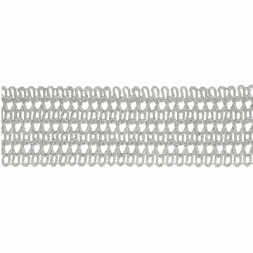 Lurexband Offene 40mm - Silver
