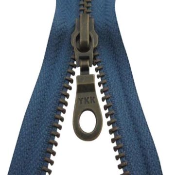 Kupfer YKK-Reißverschlüsse Teilbar - Blau-839- 40 cm