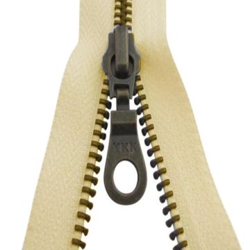 Kupfer YKK-Reißverschlüsse Teilbar - Ekru-841- 50 cm