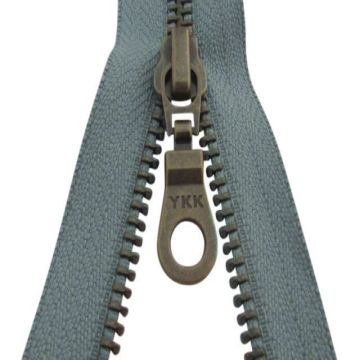 Kupfer YKK-Reißverschlüsse Teilbar - Grau-183- 50 cm