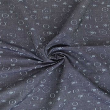 Chambray - Fine White Lines on Dark Blue